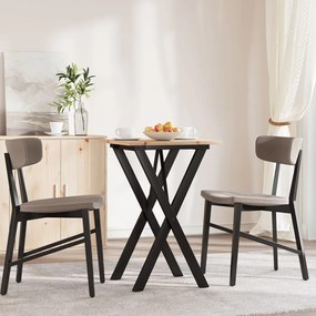 Mesa de jantar estrutura em X 50x50x75 cm pinho e aço
