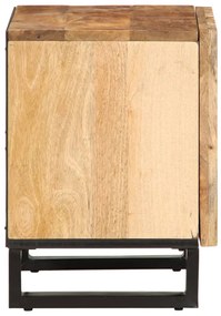 Mesa de cabeceira 40x34x46cm madeira de mangueira áspera maciça