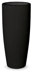 Vaso de flores colorido Polietileno CASA, JARDIM, RESTAURANTE, BAR BAMBOO 90 (ø40 x 90cm) - Preto