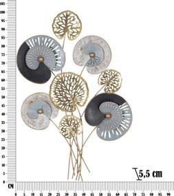 PAINEL DE PAREDE DE FERRO GLOTH -C- CM 70X5,5X102 MULTICOLOR