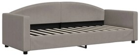 Sofá-cama c/ gavetão/gavetas 80x200 cm tecido cinza-acastanhado