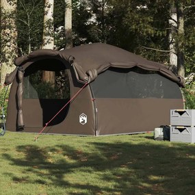 Tenda familiar túnel para 6 pessoas impermeável castanho