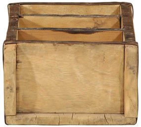 Conjuntos de bandejas vidaXL 4 pcs 30x14x9 cm Madeira Sólida Reclamada