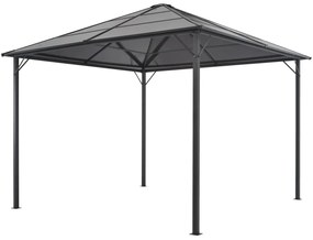 Gazebo com telhado de alumínio 3x3 m antracite