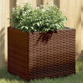 Vaso de jardim 36x30x32 cm vime PE castanho
