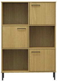 Estante c/ pernas metal 95x35x128,5 cm madeira OSLO castanho