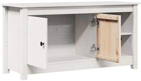 Móvel de TV 103x36,5x52 cm madeira de pinho maciça branco