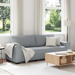 vidaXL Sofá de 3 lugares 180 cm tecido cinza-claro