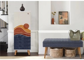 Conjunto de Mobiliário de Entrada Vegas – Branco/Azul Escuro – Sapatei