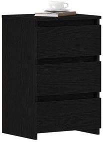 Cômodas de cabeceira vidaXL 2 pcs Carvalho Preto 40x35x62,5 cm Madeira