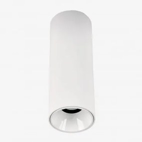 Aplique De Teto Led De Superfície Redondo Ø5,7 Cm Para Exterior Em Alumínio Luisiana Branco & Branco Frio 4000k & 6 W & 23º - Sklum