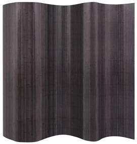 vidaXL Biombo/divisória de sala 250x165 cm bambu cinzento