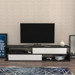 Móvel TV Cortez – Antracite e Branco – 160x35,3x38,6 cm
