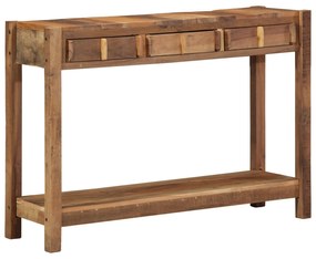 Mesa de Console 107x33x76 cm Madeira Recuperada