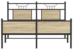 Estrutura cama s/ colchão derivados de madeira carvalho sonoma