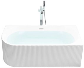 Banheira de canto à esquerda em acrílico branco 169 x 80 cm GOCTA Beliani