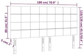 Cabeceira de cama 4 pcs veludo 90x5x78/88 cm cinzento-escuro