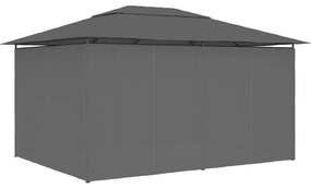 Tenda de jardim com cortinas 4x3 m antracite