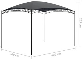 Gazebo 3x4x2,65 m 180 g/m² antracite