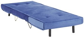 Sofá-cama de 1 lugar em veludo azul marinho VESTFOLD Beliani
