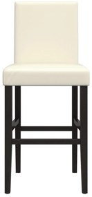 Cadeiras de bar 2 pcs seringueira maciça e couro artificial