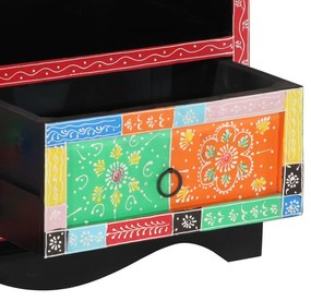 Armário de TV vidaXL Multicolorido 80x35x50 cm em Madeira Sólida de Ma