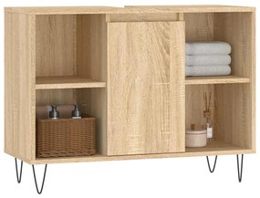 Armário p/ casa banho 80x33x60cm deriv. madeira carvalho sonoma