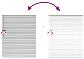 Persiana de Janela com cortinas Outros Manual Prata 80 x 130 cm Alumín