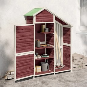 vidaXL Abrigo p/ ferramentas jardim 120x53,5x170 cm pinho maciço moca