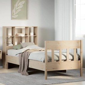 vidaXL Cama sem colchão 90x200 cm madeira de pinho maciça