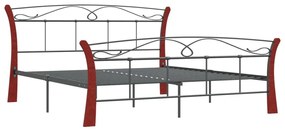 Estrutura de cama 140x200 cm metal preto