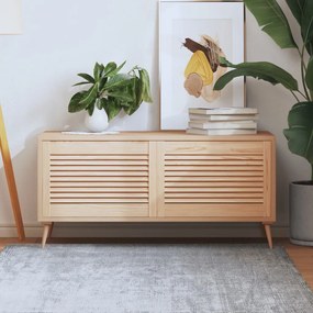 vidaXL Portas de armário 2 pcs com design de persiana pinho maciço