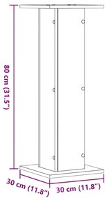Suportes de colunas 2 pcs 30x30x80 cm derivados madeira branco
