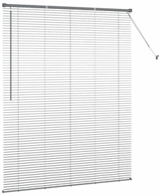 Persiana de Janela Cinzento-escuro 80 x 130 cm Alumínio