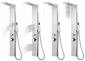 Sistema de coluna de duche quadrado em aço inoxidável