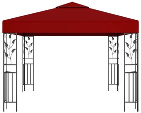 Gazebo 3x3 m vermelho tinto