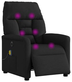 Poltrona reclinável de massagens elétrica tecido preto