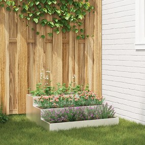 Vaso de Jardim 3 Andares 90x90x35 cm Aço Inoxidável