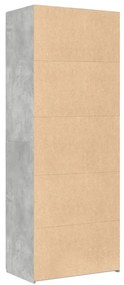Armário alto 70x42,5x185 cm derivados madeira cinzento cimento