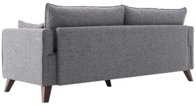 Sofá de 3 Lugares Bella – Cinzento – 208 cm x 85 cm x 81 cm