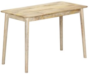 vidaXL Mesa de jantar 115x60x76 cm madeira de mangueira maciça