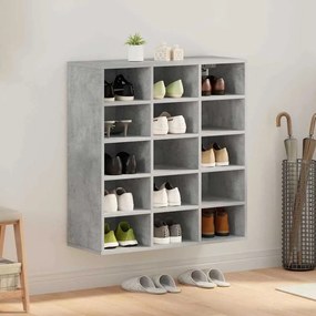 vidaXL Armário de Sapatos com prateleira Cinzento cimento 103x30x51 cm