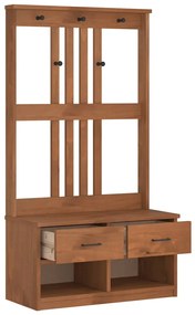 Árvore de Hall SANDENS 87x40x159,5 cm Madeira Maciça de Pinho