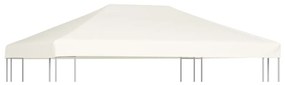 vidaXL Cobertura de gazebo 310 g/m² 4x3 m branco nata