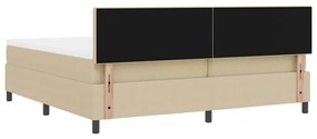 Cama Box com Colchão &amp; Luz LED Verde Cinza 200x200 cm Tecido Cânone