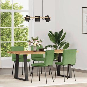 vidaXL Cadeiras de jantar 4 pcs veludo verde-claro