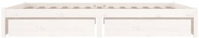 Estrutura de cama com gavetas 135x190 cm casal branco