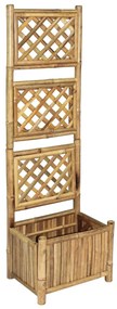 Floreira de jardim com treliça bambu 40 cm