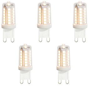 Conjunto de 5 lâmpadas LED G9 transparentes 3,5W 480 lm 3000K