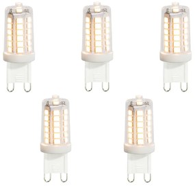 Conjunto de 5 Lâmpadas LED G9 Transparentes 3.5W 480lm 3000K
